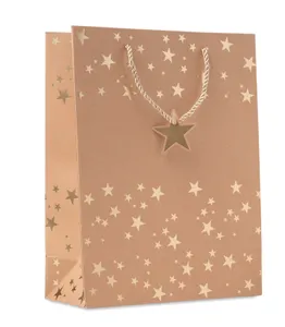 Sac cadeau en papier à motifs personnalisé - Sparkle | Gold