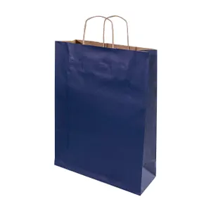 Sac cadeau en papier, format moyen - Papbag M | Bleu Foncé