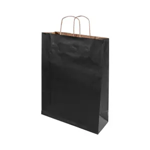 Sac cadeau en papier, format moyen - Papbag M | Noir