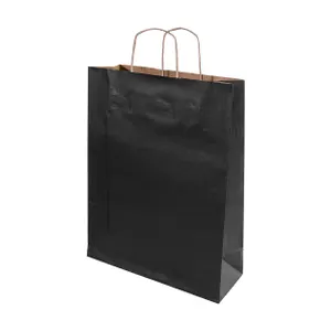 Sac cadeau en papier, grand format - Papbag L | Noir