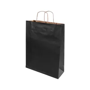 Sac cadeau en papier, petit format - Papbag S | Noir