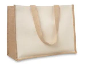 Sac de plage en toile de jute personnalisable - Campo De Fiori | Beige
