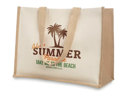Sac de plage en toile de jute personnalisable - Campo De Fiori