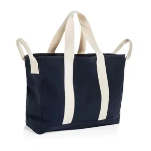 Sac de plage en toile recyclée 400g/m² BEAU AWARE™ - XD Xclusive | Bleu marine