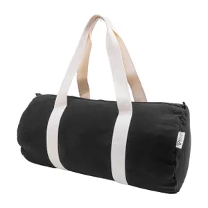 Sac de sport en canvas recyclé - Rekan Duff | Noir