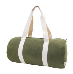 Sac de sport personnalisé en canvas recyclé - Rekan Duff | Vert