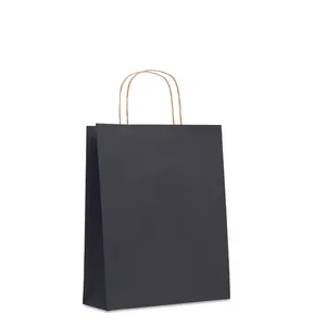 Sac en papier moyen format personnalisable - Paper Tone M | Black