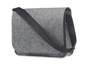 Sac messager en feutre RPET personnalisable - Baglo | Grey