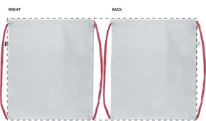 Sac piscine publicitaire - CreaDraw RPET | Rouge / Blanc