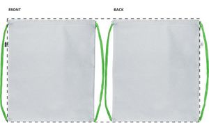 Sac piscine publicitaire - CreaDraw RPET | Vert / Blanc