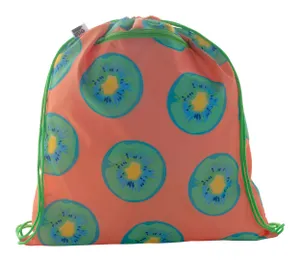 Sac piscine personnalisé - CreaDraw Zip RPET | Vert / Blanc