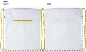 Sac piscine personnalisé - CreaDraw Zip RPET | Jaune / Blanc