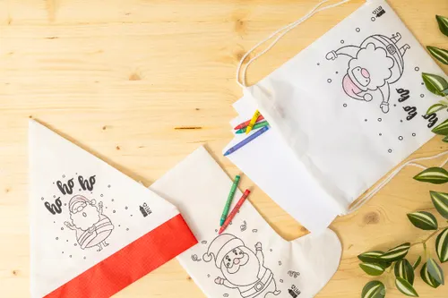 Sac piscine personnalisé de Noël à colorier - Julfar Bag B