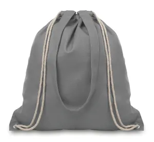 Sac shopping à cordelette personnalisable - Moira | Grey