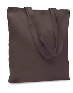 Sac shopping en toile personnalisé 270 gr/m² - Rassa Coloured | Chocolat