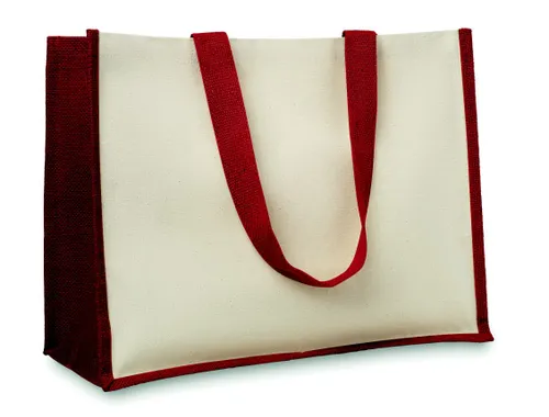 Sac shopping laminé en jute -  CAMPO DE FIORI