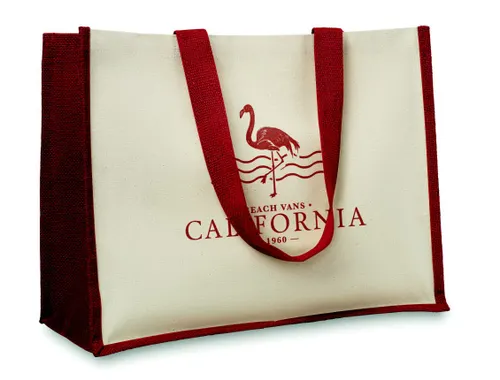 Sac shopping laminé en jute -  CAMPO DE FIORI