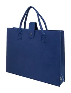 Sac shopping personnalisé en RPET - Refelt Shop Lux | Bleu Foncé