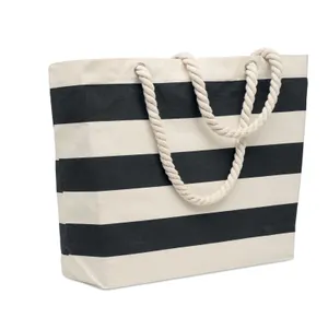 Sac shopping/plage -  HEAVEN STRIPE | Noir 2