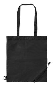 Sac shopping pliable personnalisé en rpet - Berber | Noir