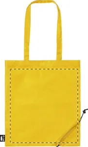 Sac shopping pliable personnalisé en rpet - Berber | Jaune