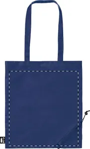 Sac shopping pliable personnalisé en rpet - Berber | Bleu Foncé