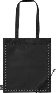 Sac shopping pliable personnalisé en rpet - Berber | Noir