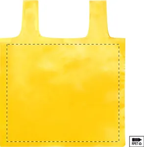 Sac shopping pliable personnalisé en rpet - Squber | Jaune