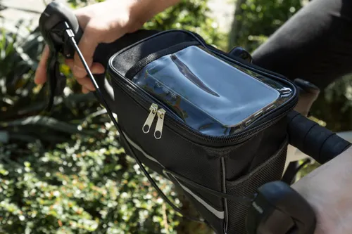 Sacoche de vélo publicitaire pour téléphone portable en RPET - Velofon Plus