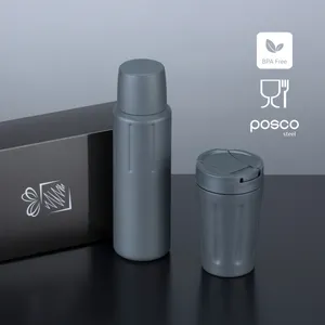 Scandic set : mug pour café et thermos | Gris