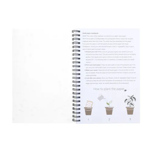 Seed Paper Notebook A5 bloc-notes à personnaliser