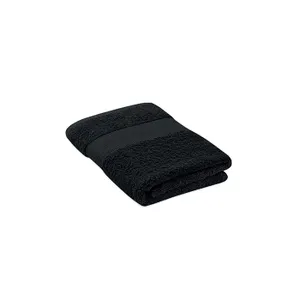 Serviette coton bio personnalisable 100x50 - Terry | Black