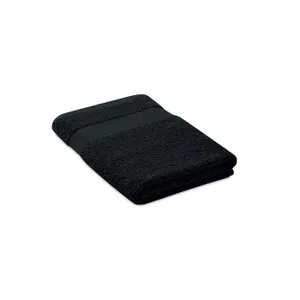 Serviette coton bio personnalisable 140x70 - Perry | Black