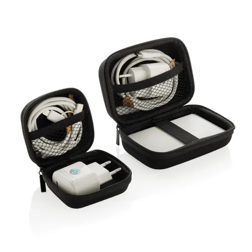 Set câble et chargeur personnalisé 20W en PET recyclé RCS Boost - XD Collection