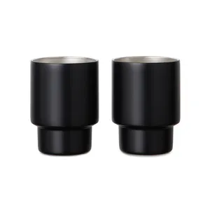 Set de 2 tasses en acier RCS Nagano - Vinga | Noir