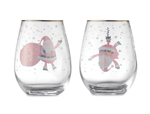 Set de 2 verres de Noël personnalisés