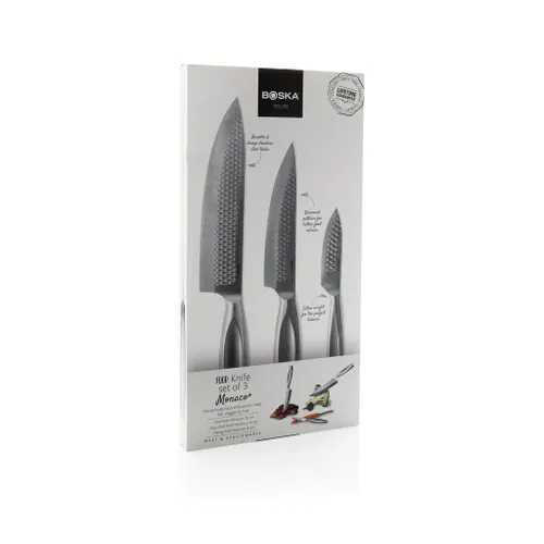 Set de 3 couteaux de cuisine personnalisés Monaco+ - Boska