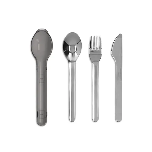 Set de 3 couverts en inox personnalisés dans boitier rigide