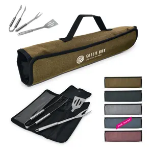 Set de 3 ustensiles personnalisés pour bbq barbecue