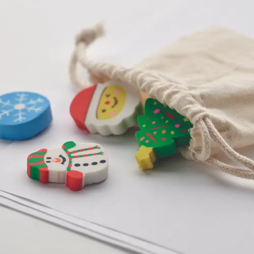 Set de 4 gommes de Noël personnalisables - Rubbies