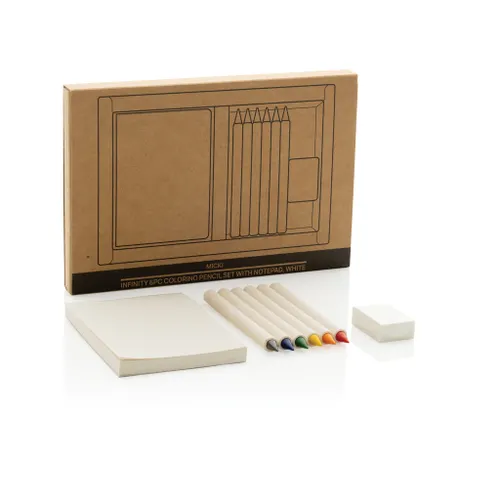 Set de 6 crayons de couleur personnalisés avec carnet GRS Infinity Micki - XD Collection