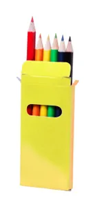 Set de 6 crayons publicitaires - Lionni | Jaune