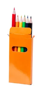 Set de 6 crayons publicitaires - Lionni | Orange