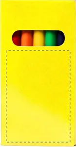 Set de 6 crayons publicitaires - Lionni | Jaune