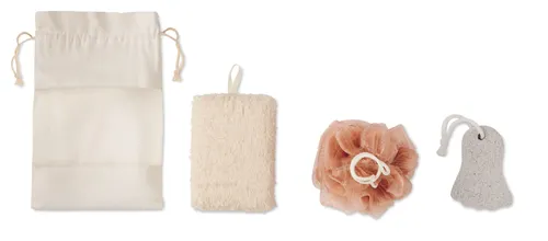 Set de bain pochette coton personnalisable - Cuida Set