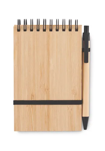 Set de bloc-notes A6 en bambou personnalisable - Sonorabam