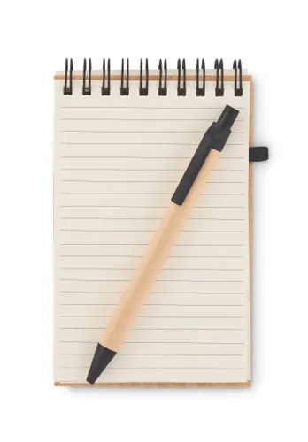 Set de bloc-notes A6 en bambou personnalisable - Sonorabam