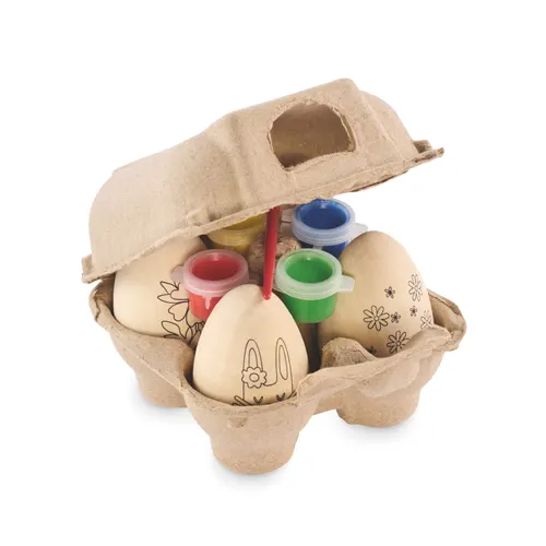 Set de peinture d'oeufs en bois personnalisé - Eiset