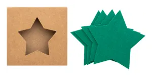 Set de sous-verres de Noël personnalisés en RPET - Vagnes | Vert