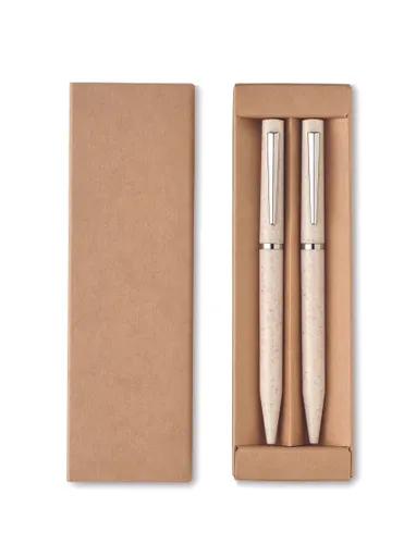 Set de stylo paille de blé/ABS - Peat